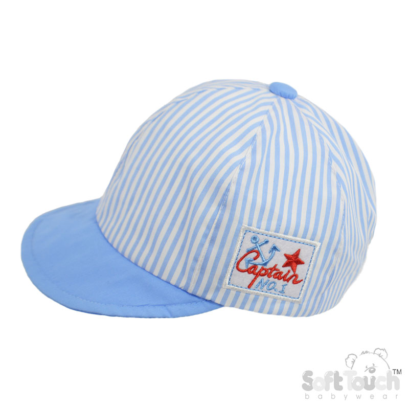 Blue Summer Cap w/'Captain ' Emb' No. H76-B