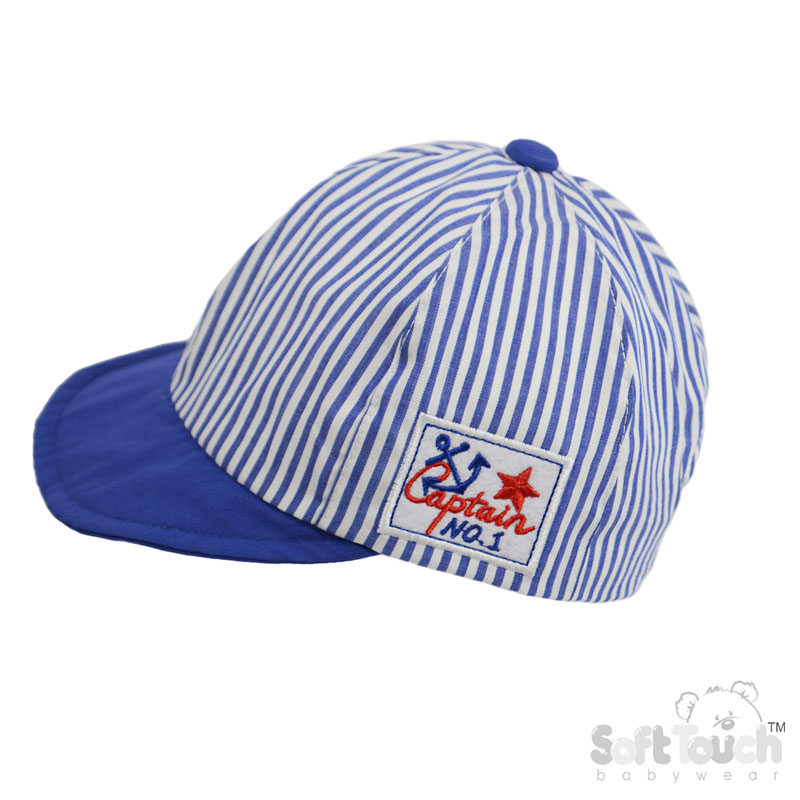 Navy Summer Cap w/'Captain ' Emb' No. H76-N