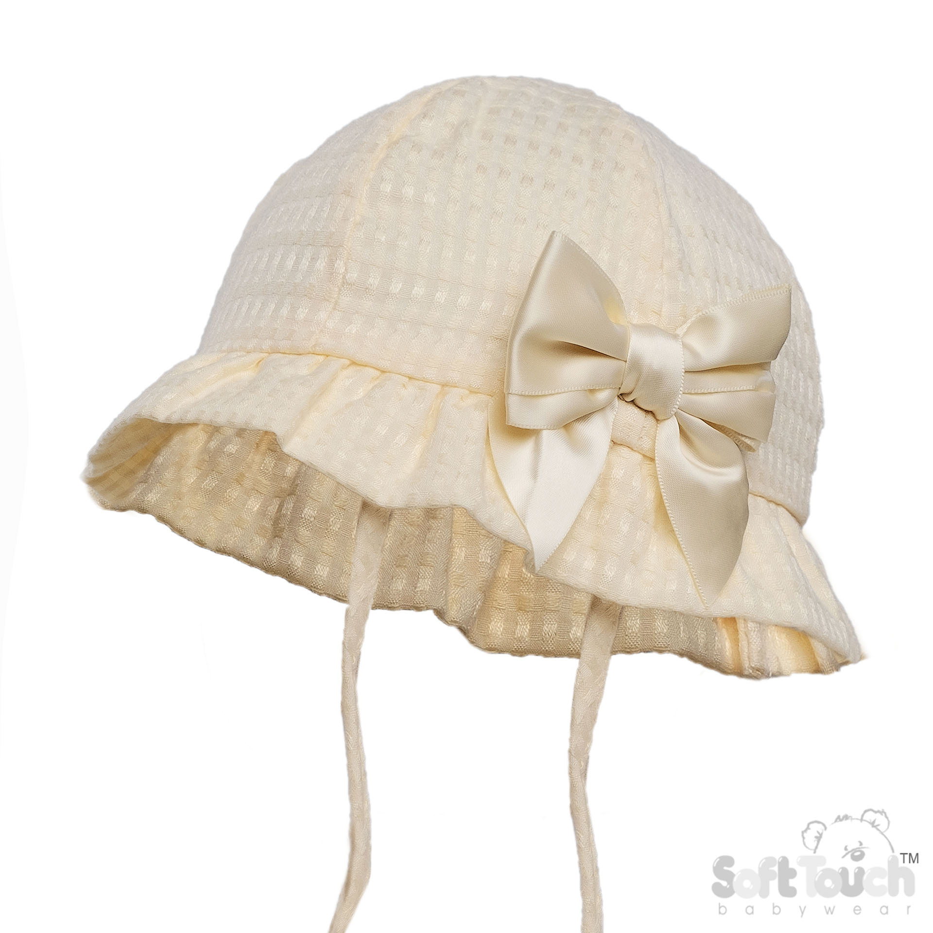 Lemon Checked Hat w/Bow No. H82-LEM