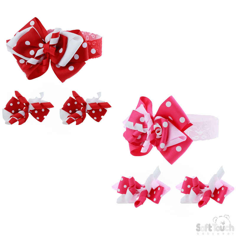 3 Pc Headband & Clip Set No. HB104