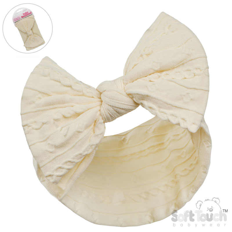 Lemon Cable Headband w/Bow : HB112-LEM