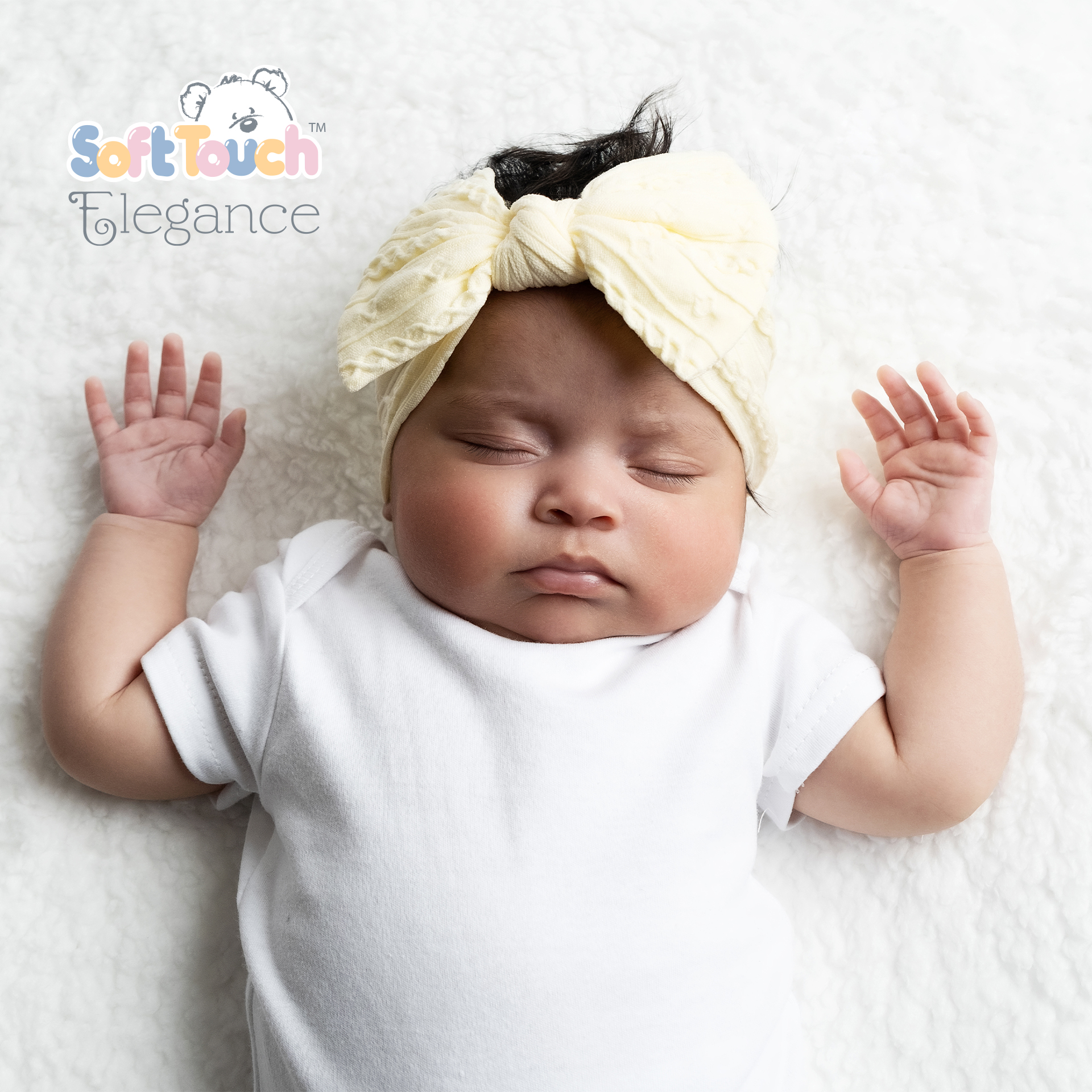 Lemon Cable Headband w/Bow : HB112-LEM