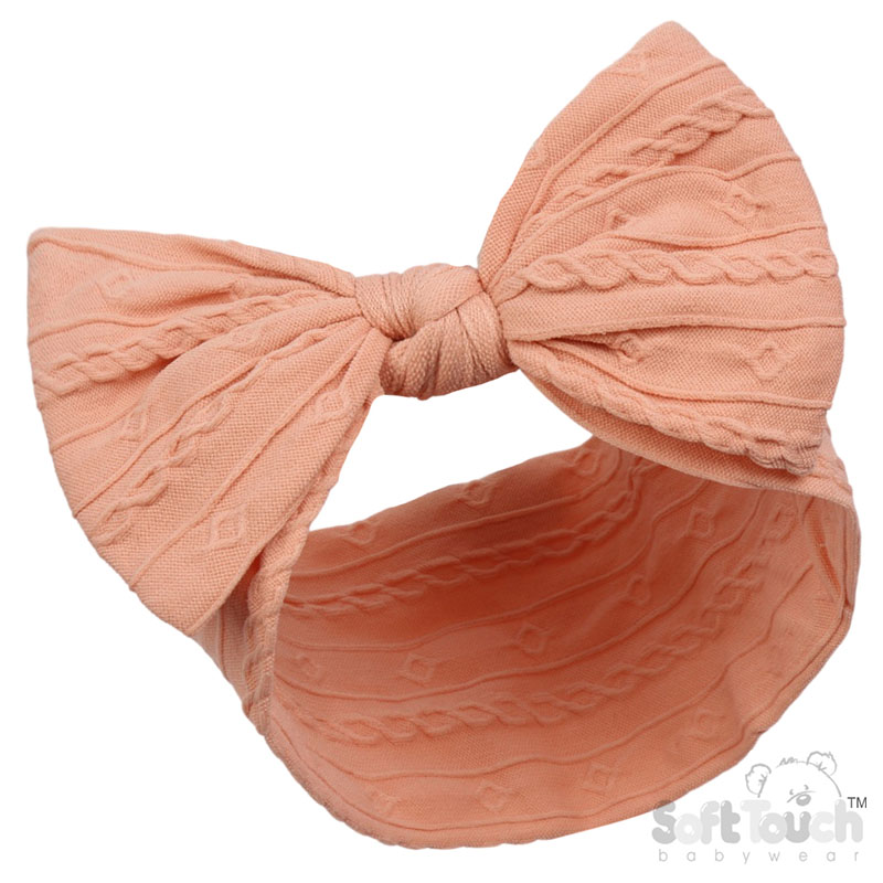 Rose Gold Cable Headband w/Bow : HB112-RO