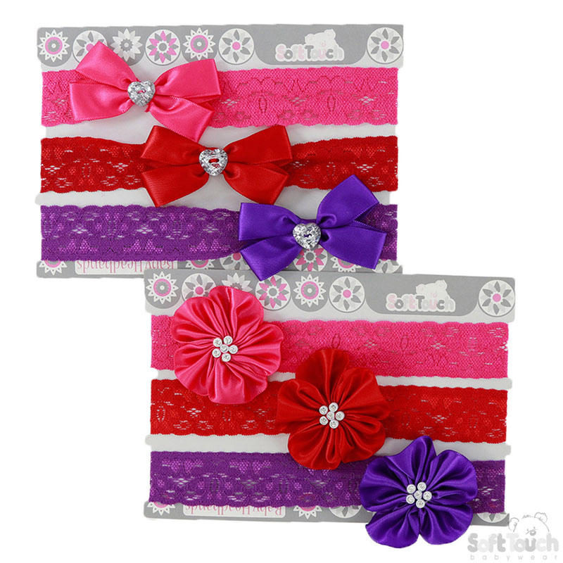 3 Piece Headband Sets - Bright No. HB53