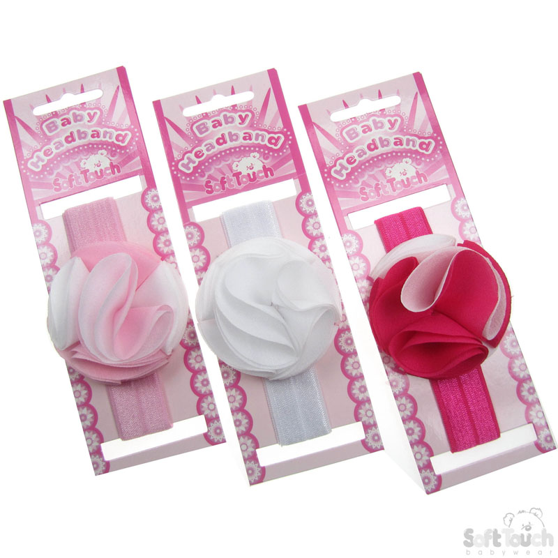 Shiny Headband w/Rose: HB59