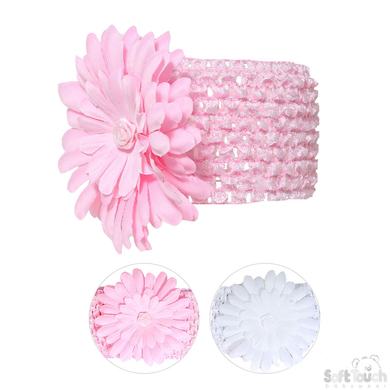 Infants Crochet Headband W/Flower No. HB68