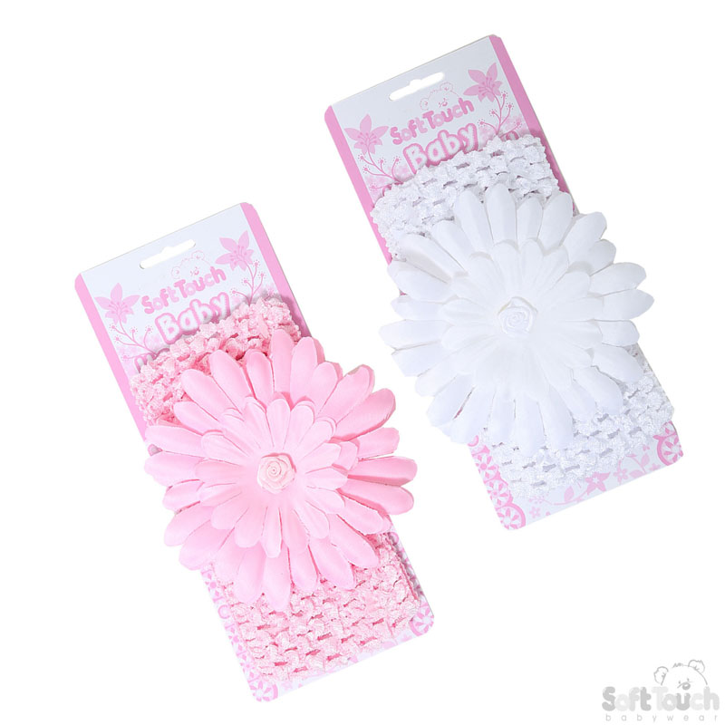 Infants Crochet Headband W/Flower No. HB68
