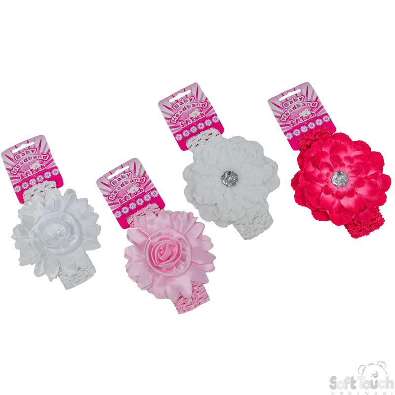 Crochet Headband w/Flower: HB70-16