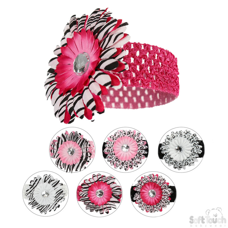 Cheetah & Zebra Headband W/Gemstone No. HB76