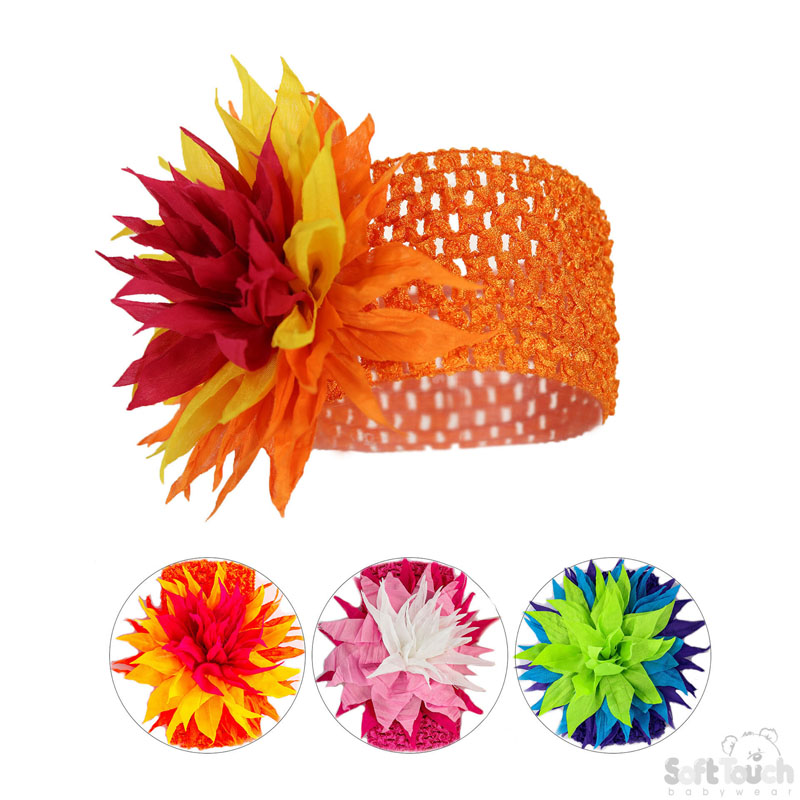 Crochet Headband W/Large Flower No. HB82