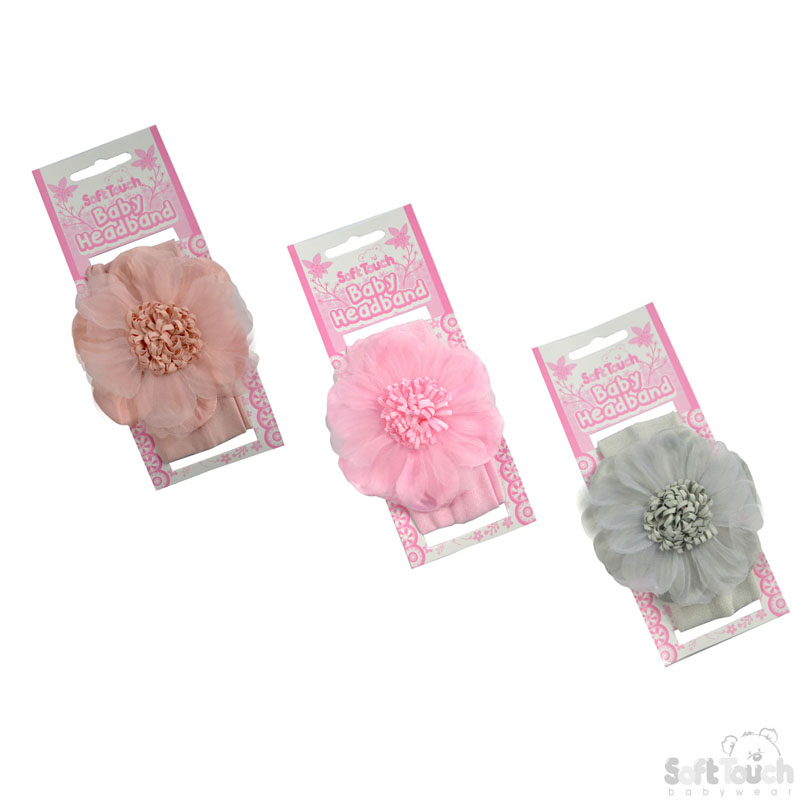 Dusty Headband w/Organza Flower : HB93