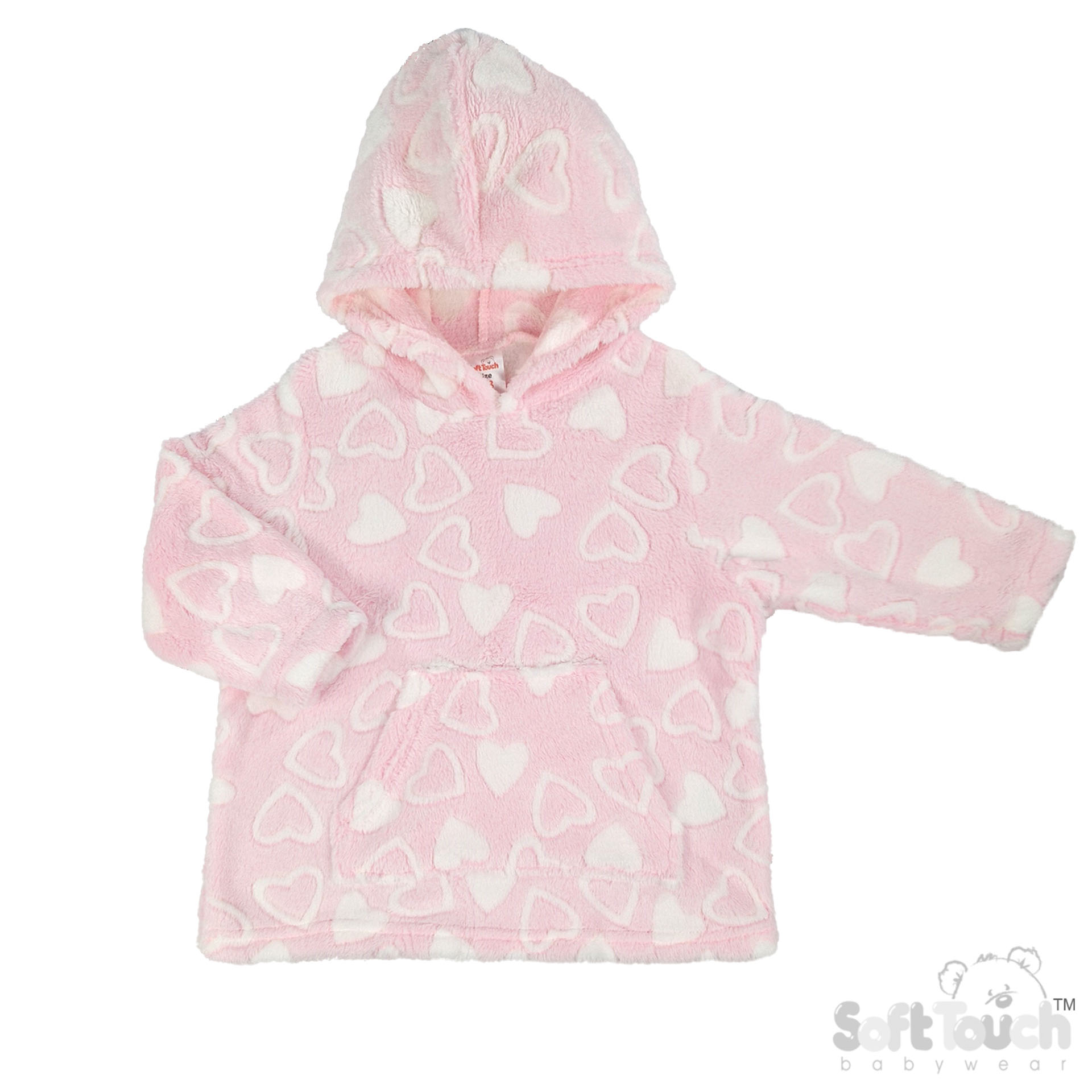 Pink Hearts Hoodies : HD114-P