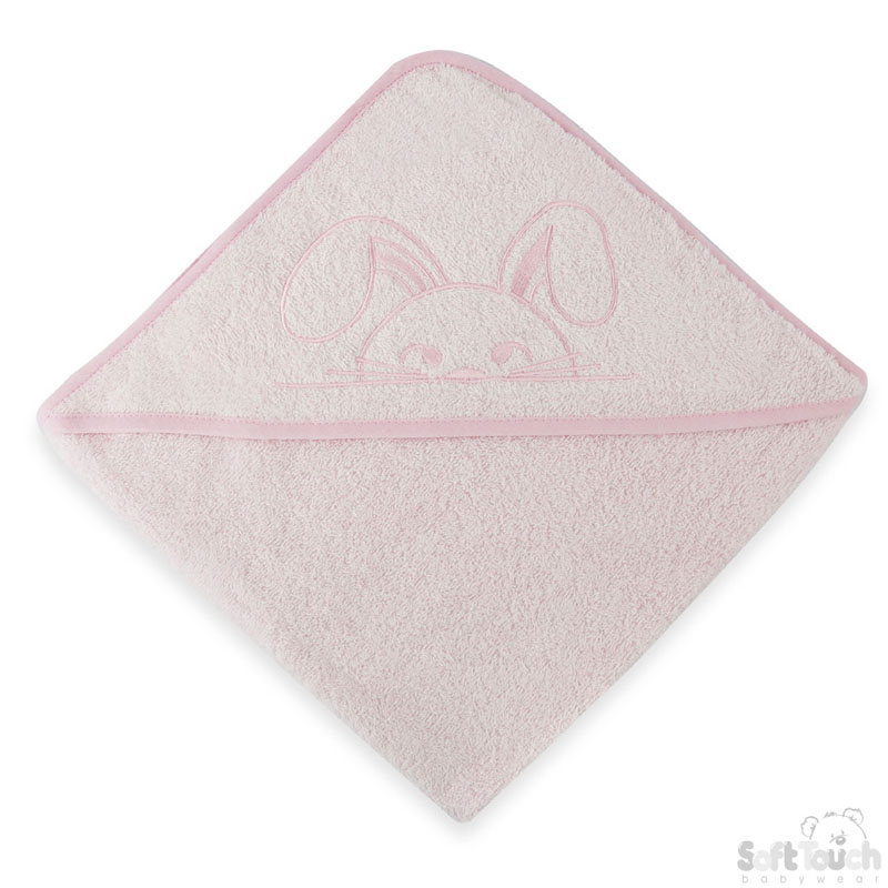 Pink Hooded Robe w/ Bunny Embroidery : HT11-P