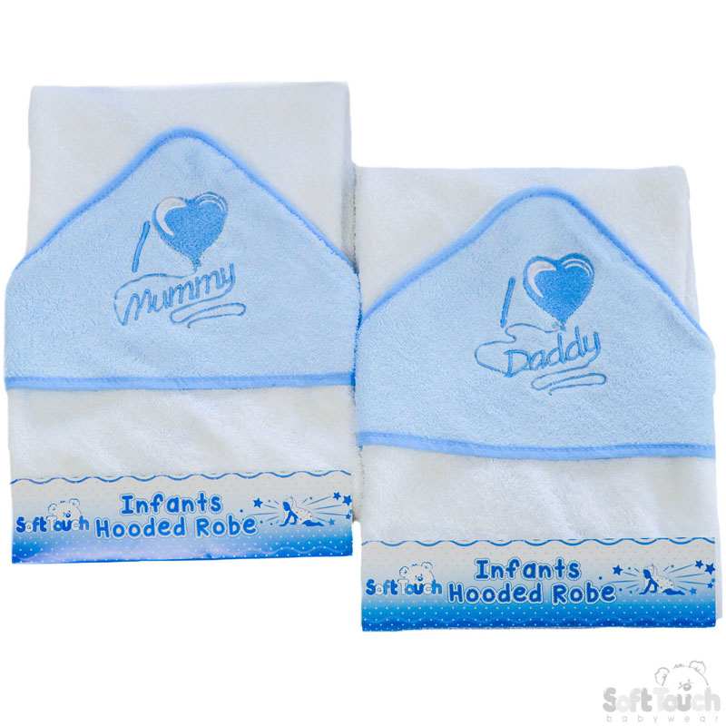 Blue Infants I Love Mummy/Daddy H/Robe HT14-B