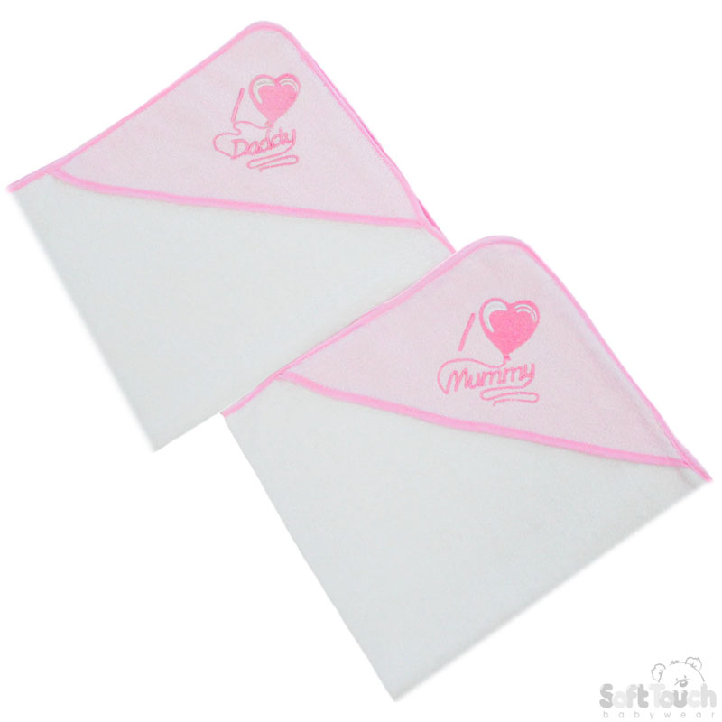 Pink Infants I Love Mummy/Daddy H/Robe HT14-P