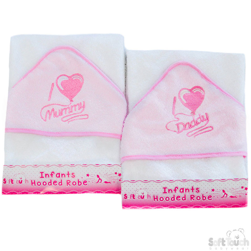 Pink Infants I Love Mummy/Daddy H/Robe HT14-P