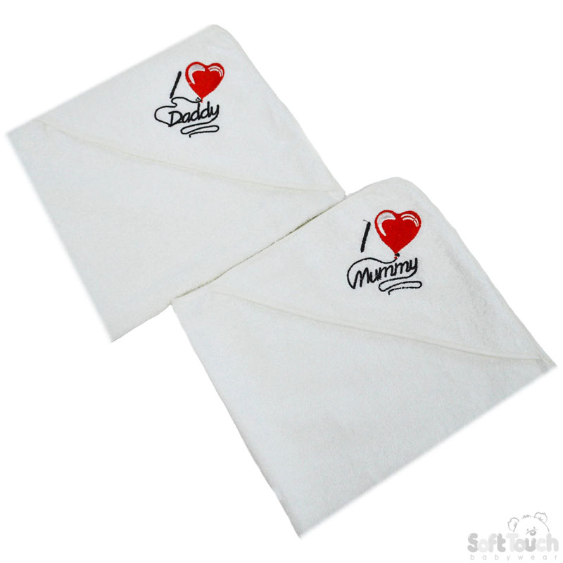 White InfantsI Love Mummy/Daddy H/Robes HT14-W