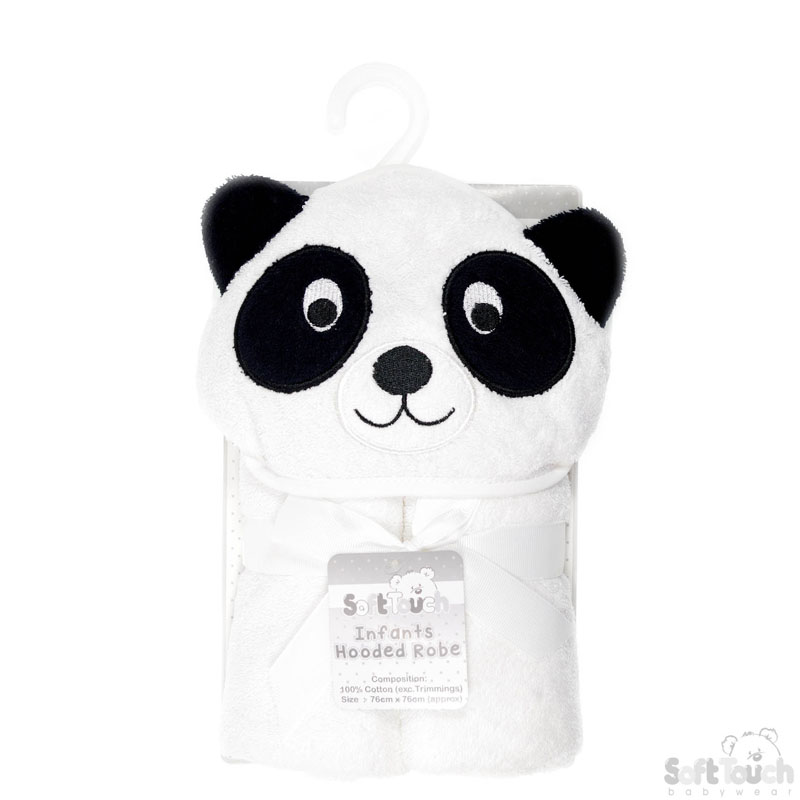 Infants Panda Applique Hooded Robe No. HT32