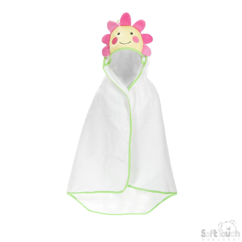 Infants Sunflower Applique Hooded Robe No. HT36