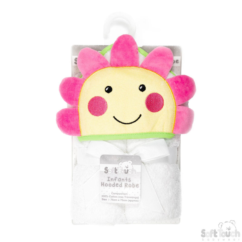Infants Sunflower Applique Hooded Robe No. HT36