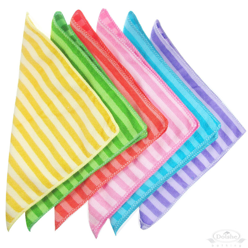 Stripy Microfibre Face Cloth: M362