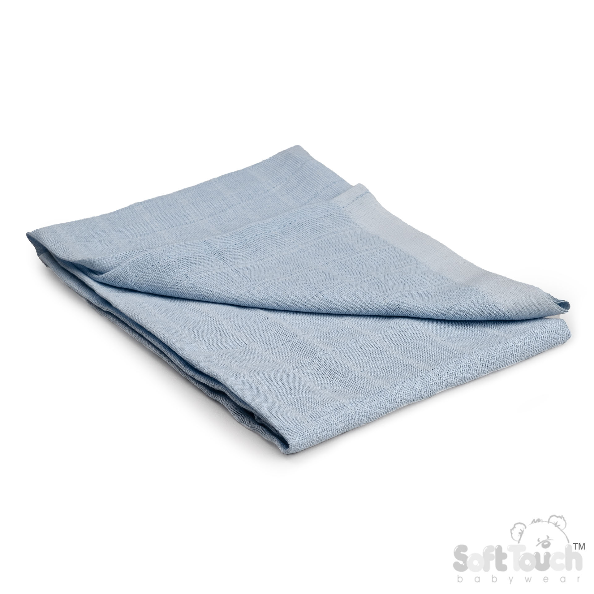 Blue Muslin Squares MS01-B (6pcs)