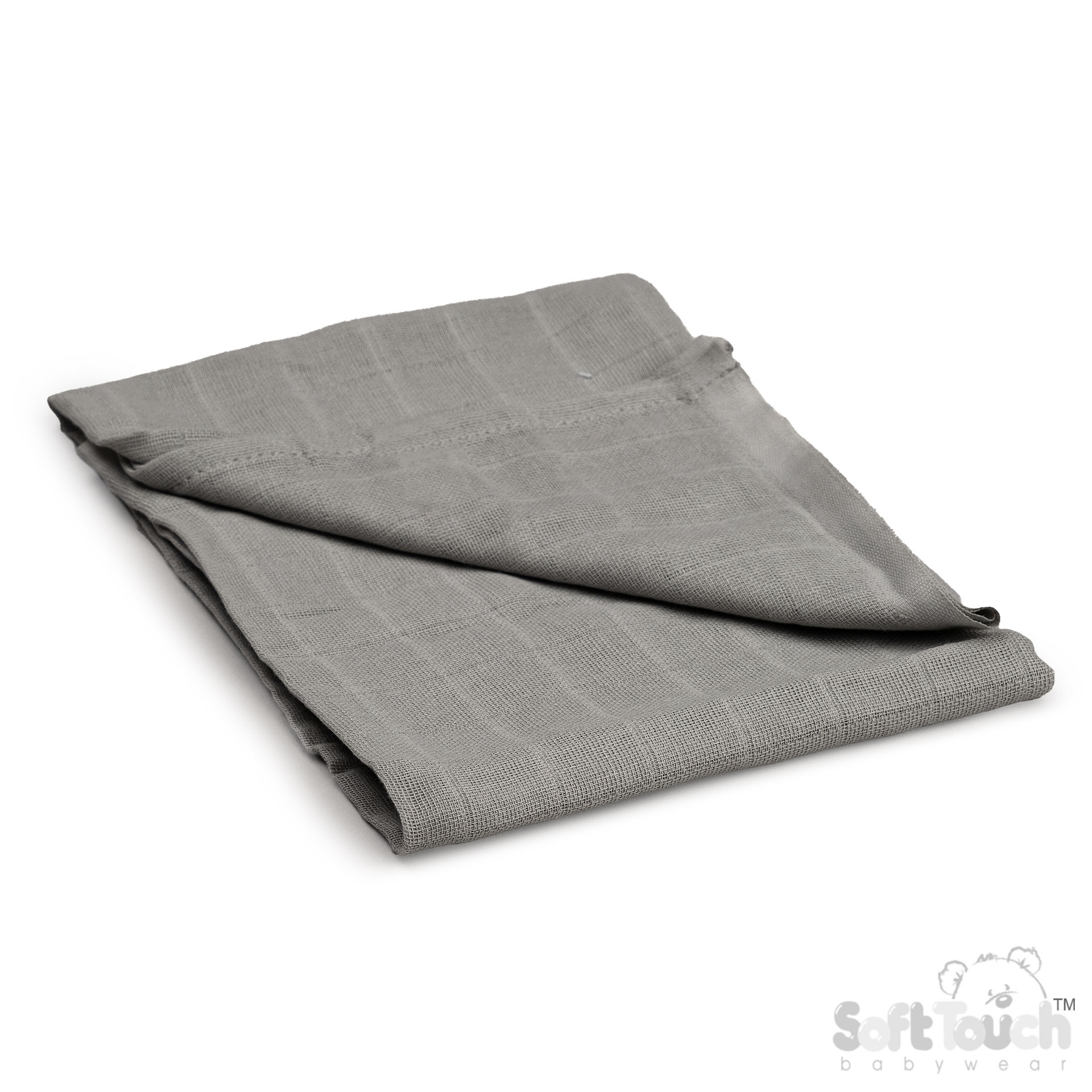 Grey Muslin Squares No. MS01-G ( 6 Pcs)