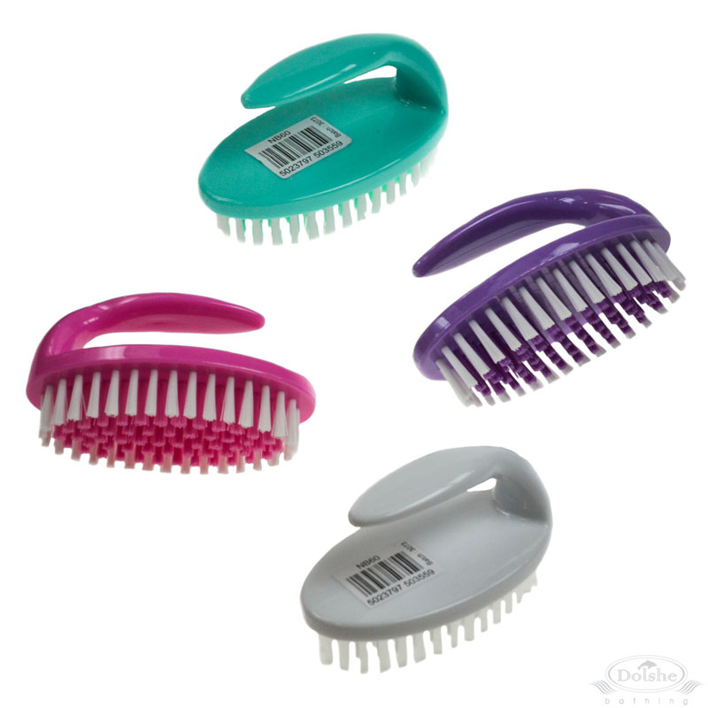Oval Double Colour Nail Brush W/Handle No. NB60