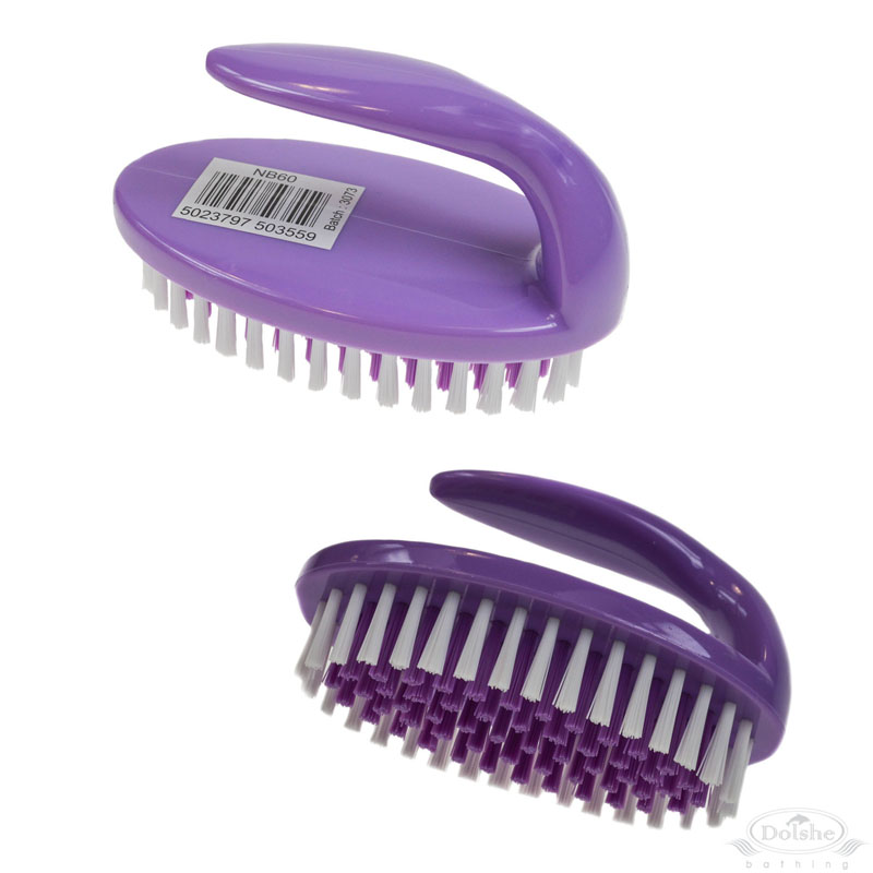 Oval Double Colour Nail Brush W/Handle No. NB60