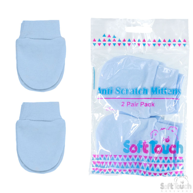 Blue Anti Scratch Mittens No. P110-B