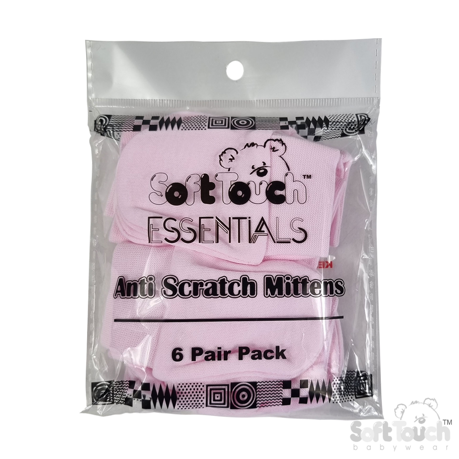 Pink Anti-Scratch Mittens No. P110-P-BP