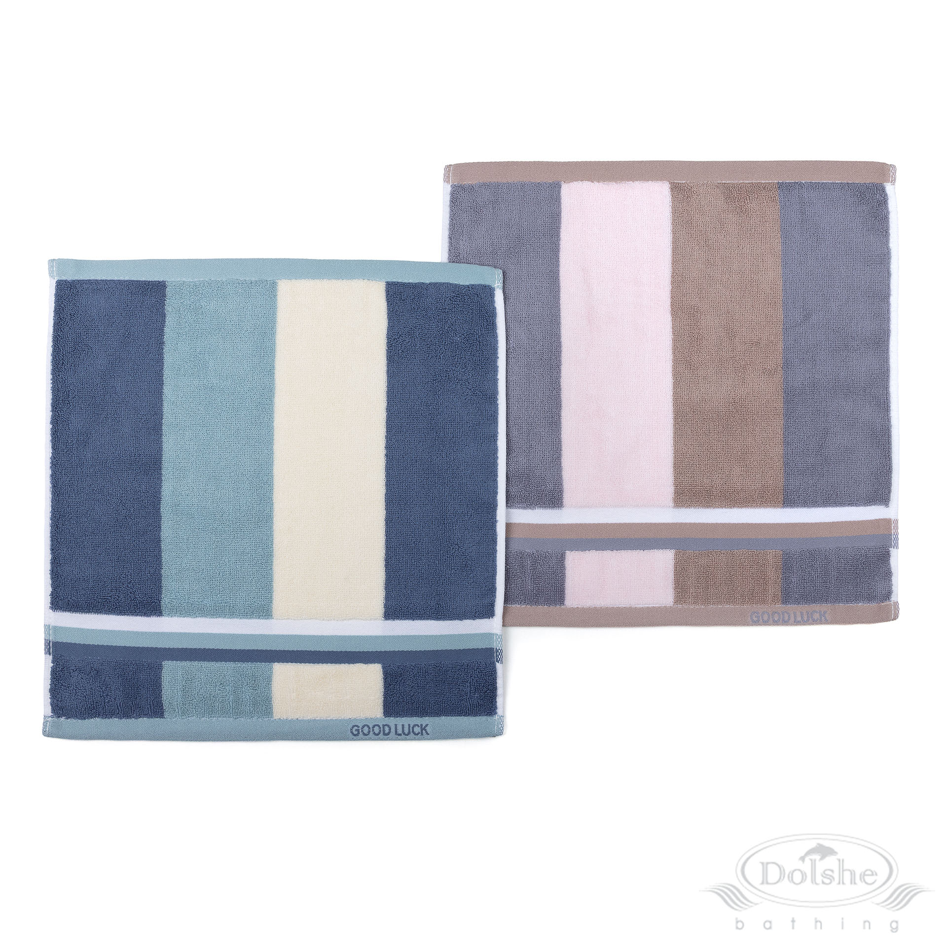 Face Cloth No. P168 - Wide Stripes/Good Luck