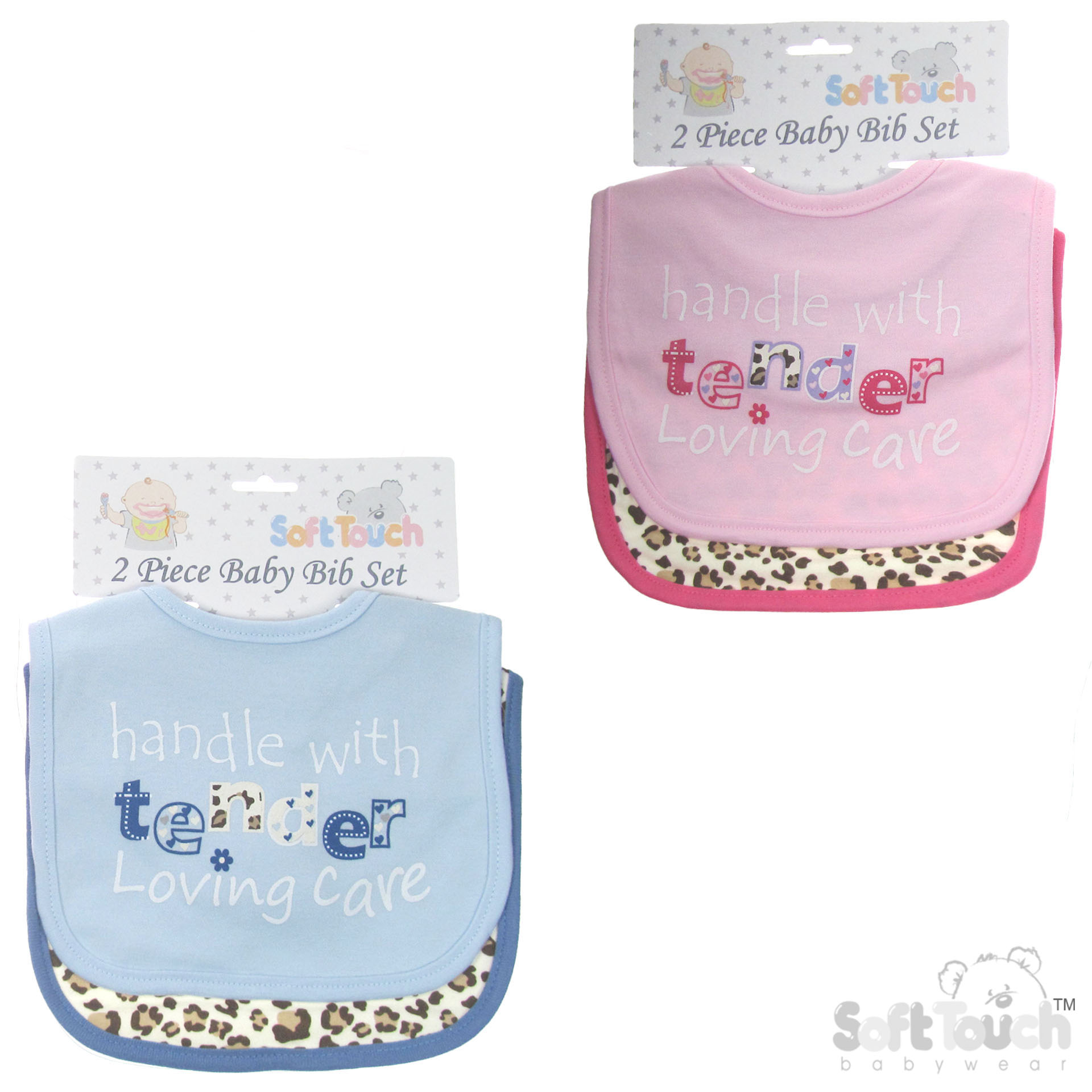 Two Piece Printed Velcro Bibs No. P3506