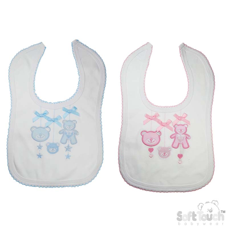 Mobile Bears Velcro Bib No.P3601-W-BP