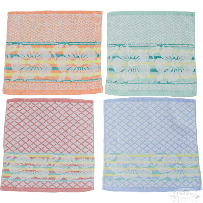 Face Cloths No.P442-Diamonds & Floral