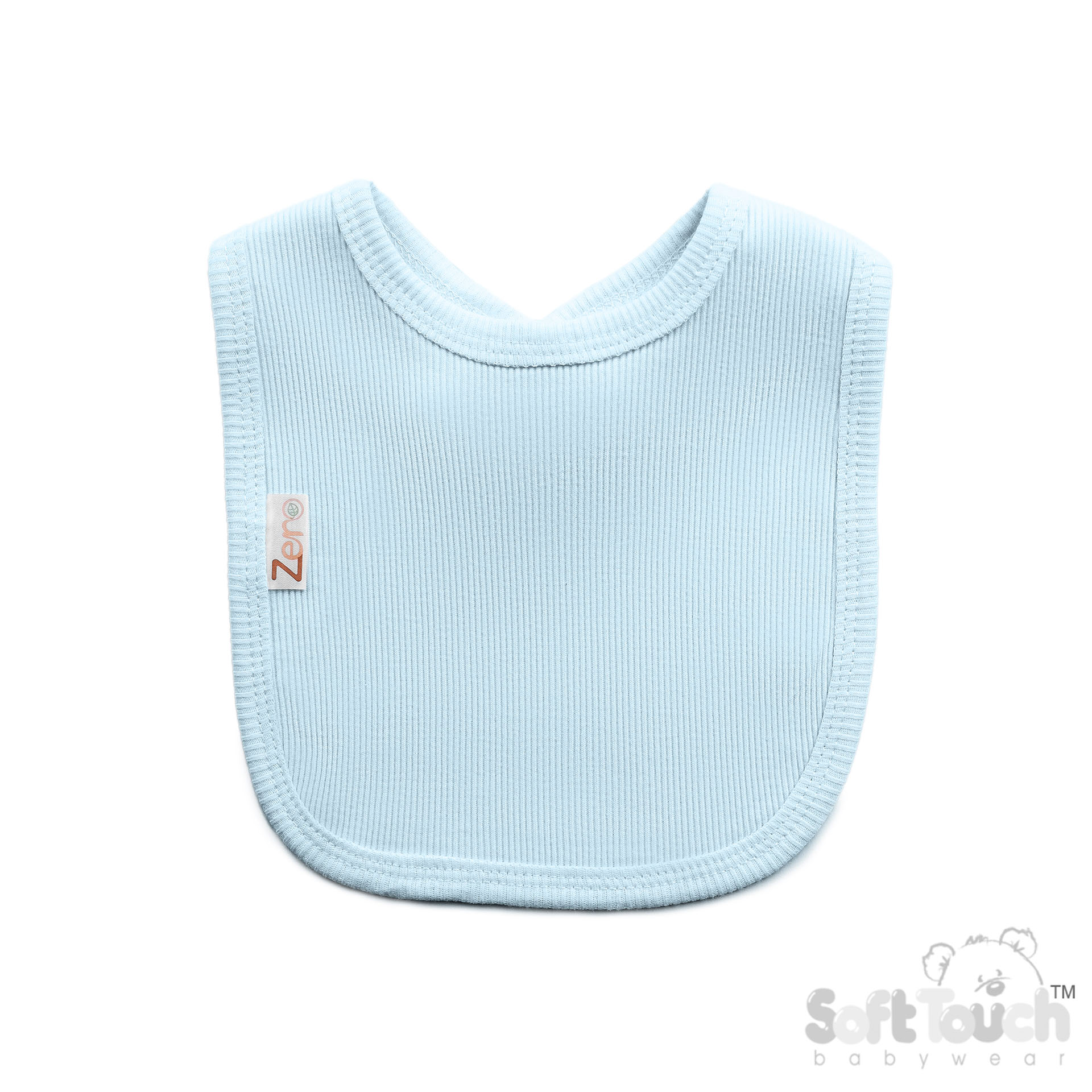 Blue Ribbed Velcro Bibs No. P4500-B
