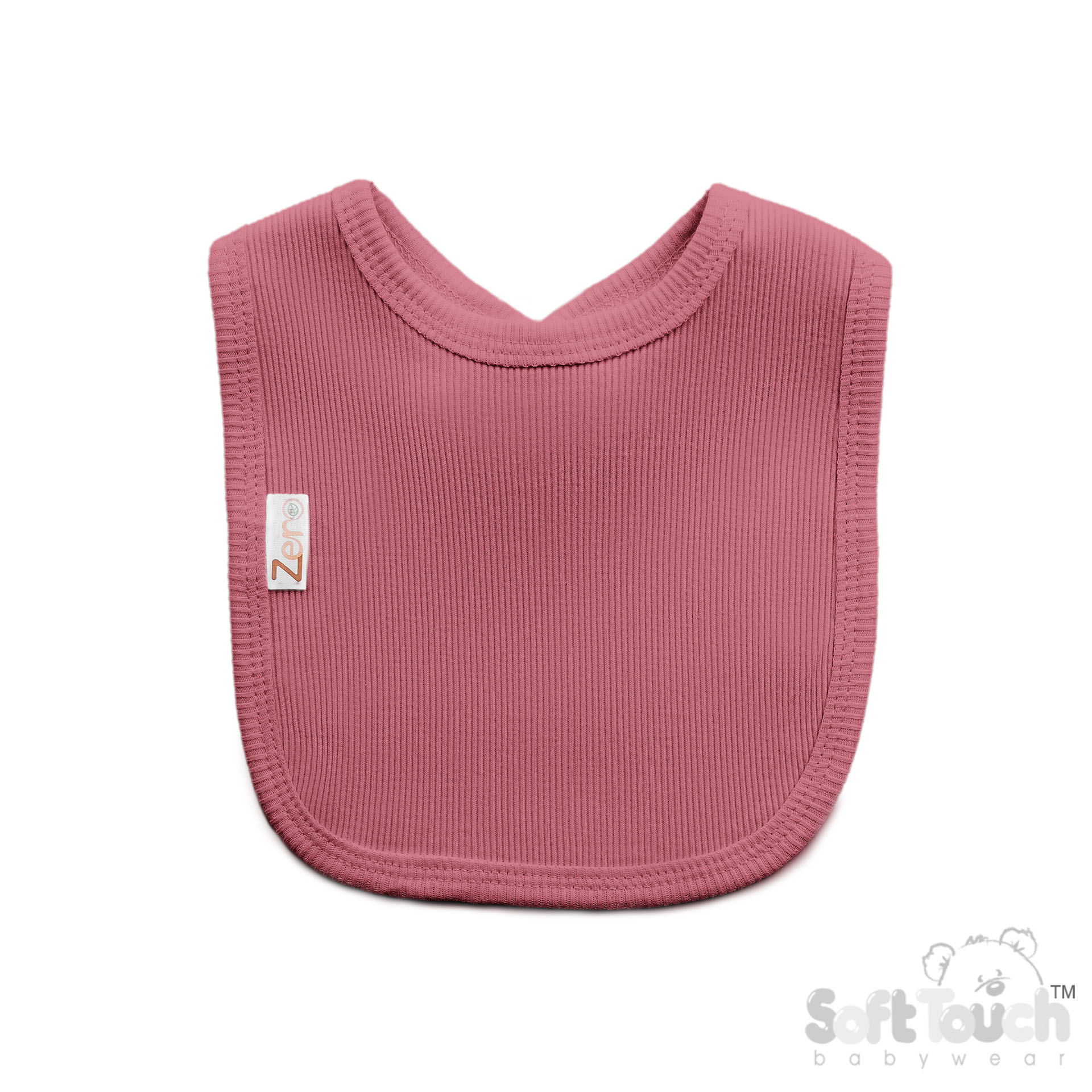 Deco Rose Ribbed Velcro Bibs No. P4500-DR