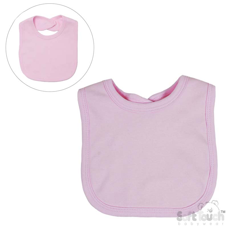 Baby Pink Velcro Bib No. P4622-P