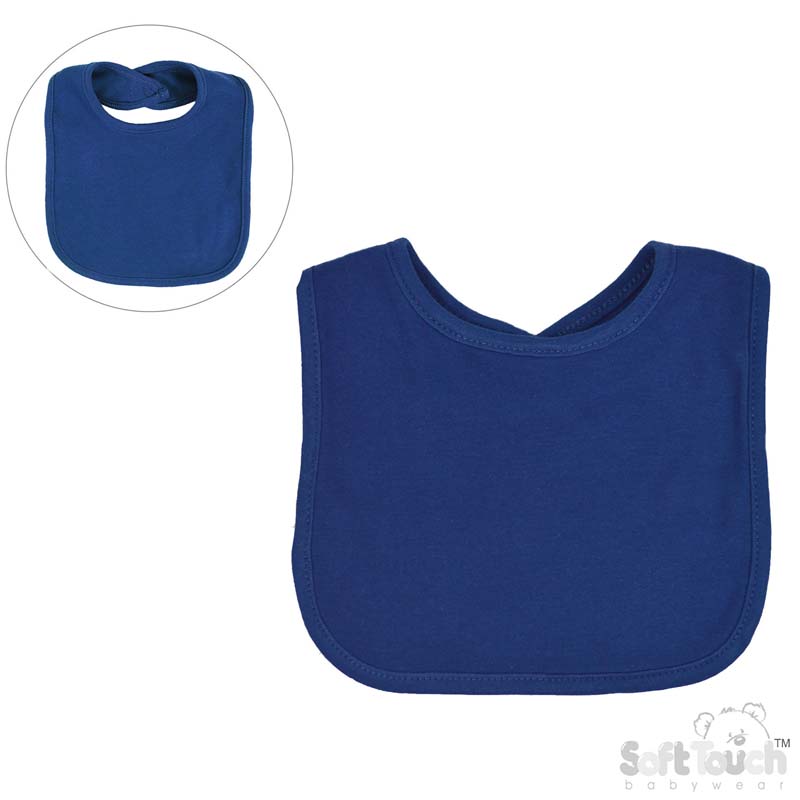 Plain Navy Velcro Bib No. P4625-N