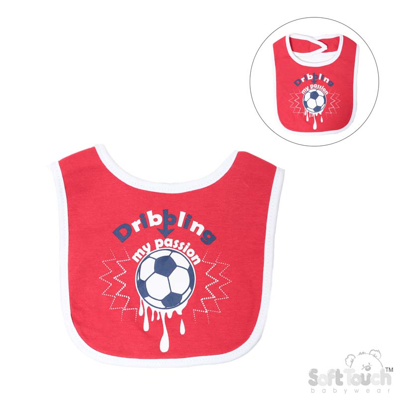 Dribbling� My Passion Printed Velcro Bib: P4708-R