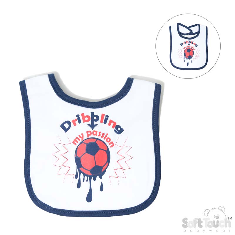 Dribbling� My Passion Printed Velcro Bib: P4708-W