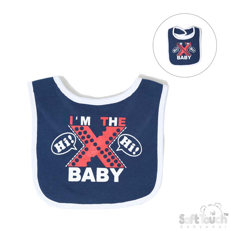 I'm The X Baby Printed Velcro Bib: P4712-N