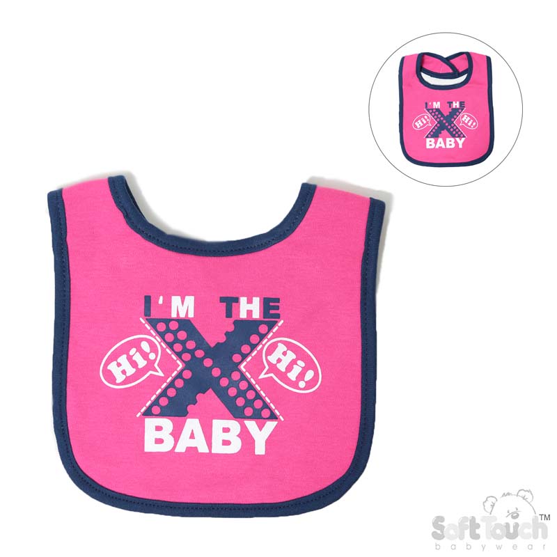 I'm The X Baby Printed Velcro Bib: P4712-P