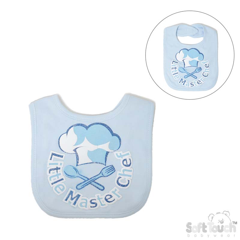 Little Masterchef Glitter Velcro Bib: P4714-B
