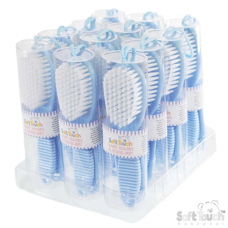 Deluxe Blue Baby Brush & Comb Set No. P604-B