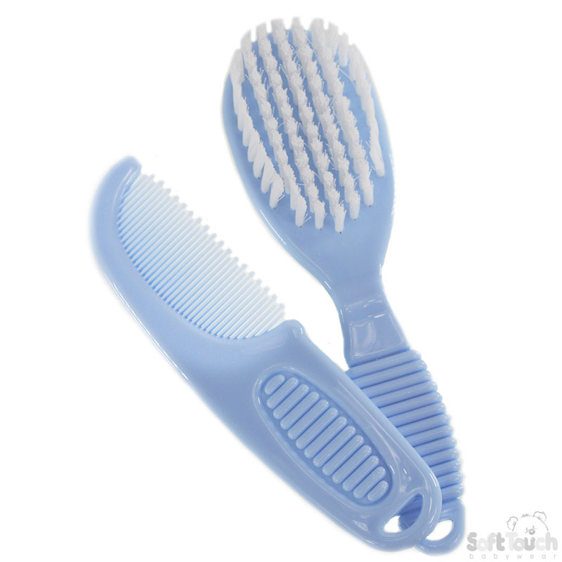 Deluxe Baby Brush & Comb Set No. P605-B-BP