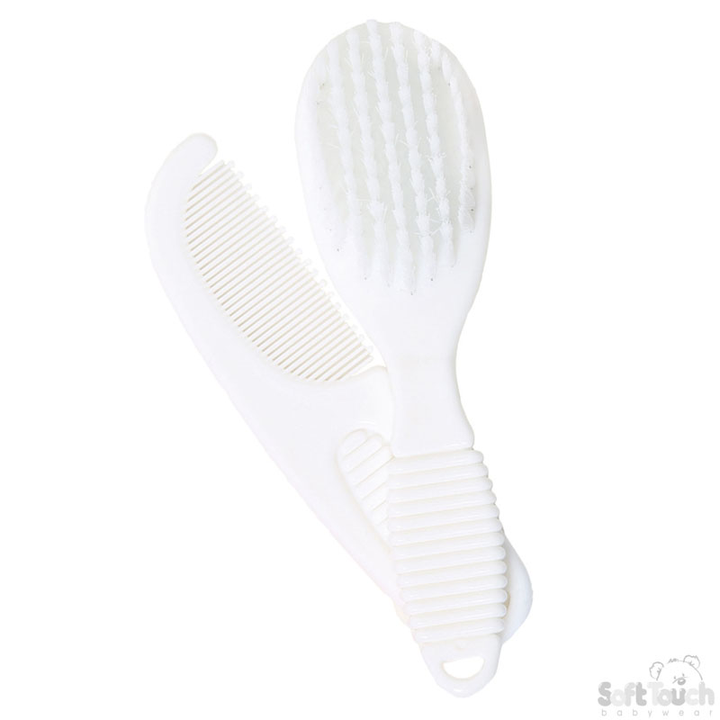Deluxe Baby Brush & Comb Set No. P605-W-BP