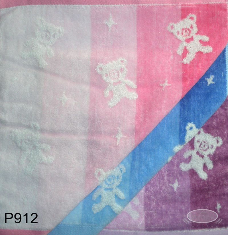 Face Cloth No.P912-Velour Zero Twist Bears