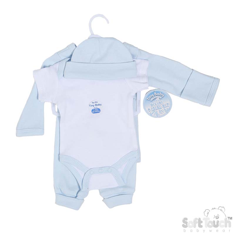 Blue Tiny Baby 4 Pc Garment Set No. PR10-B