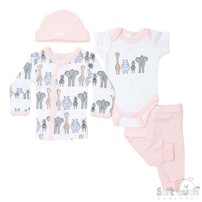 Girls Premie 4 Piece Garment Set 'Safari' No. PR12